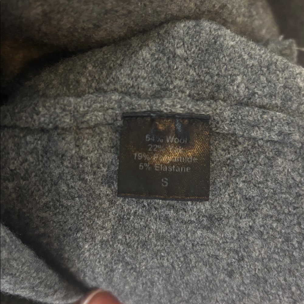 Jenni Kayne Sweater Coat Dark Gray Wool Yak Open Front Cardigan Medium - Picture 5 of 7